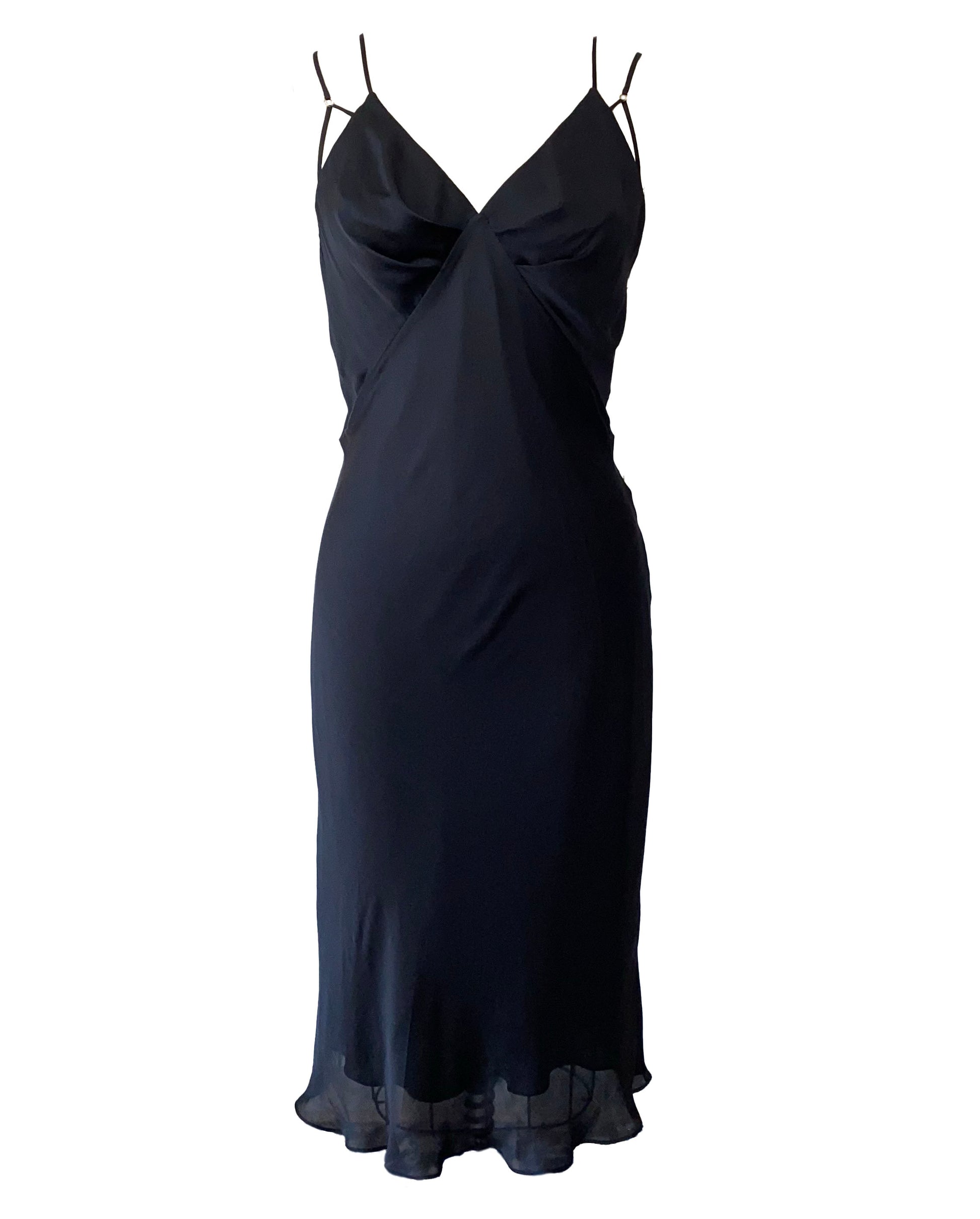 Black Silk Slip Dress