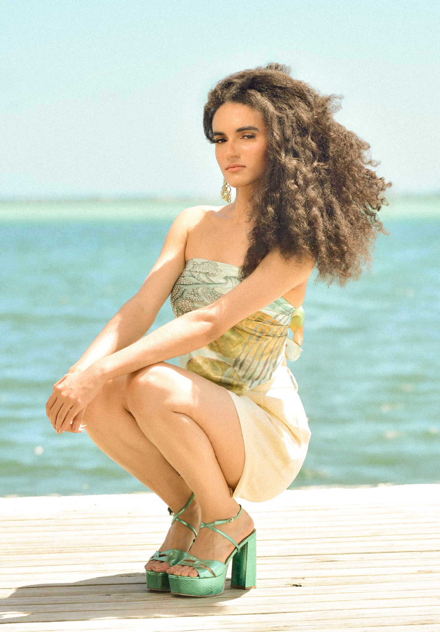 Silk Handkerchief Seafoam Corals