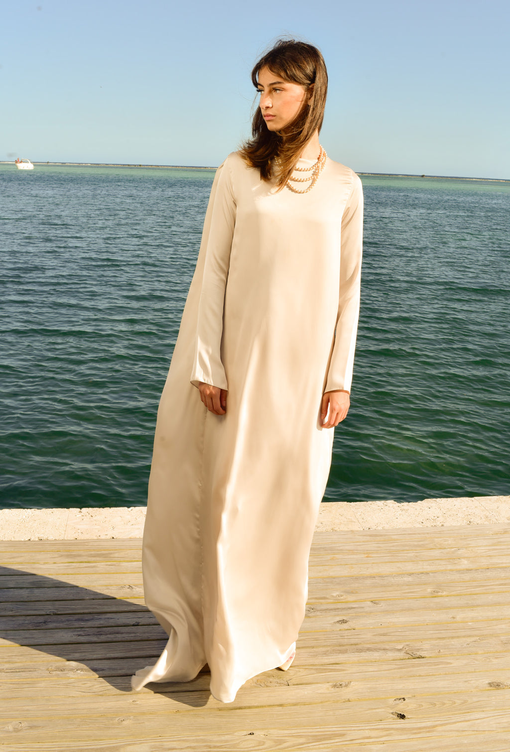 Ivory Silky Gown by hols.e