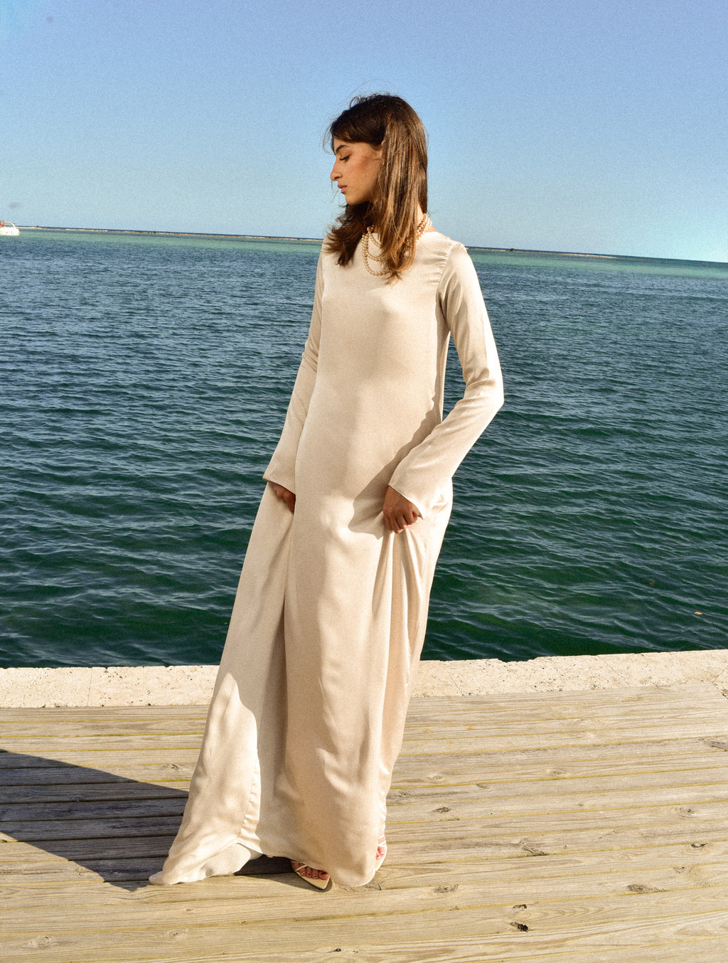 Ivory Silky Gown by hols.e