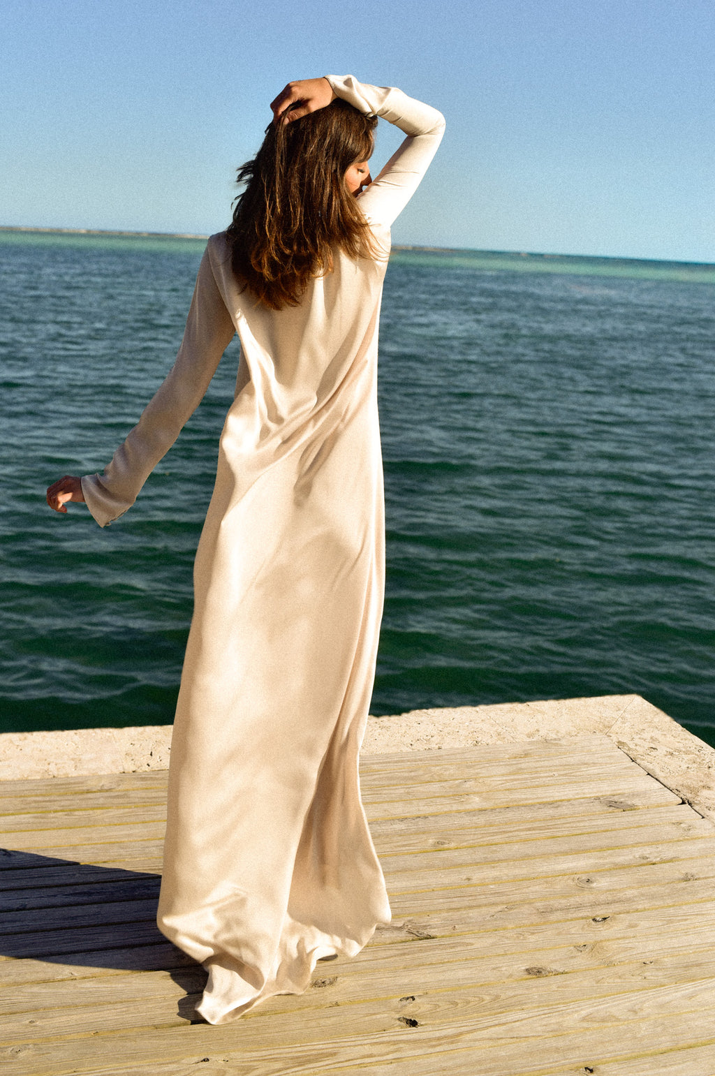 Ivory Silky Gown by hols.e