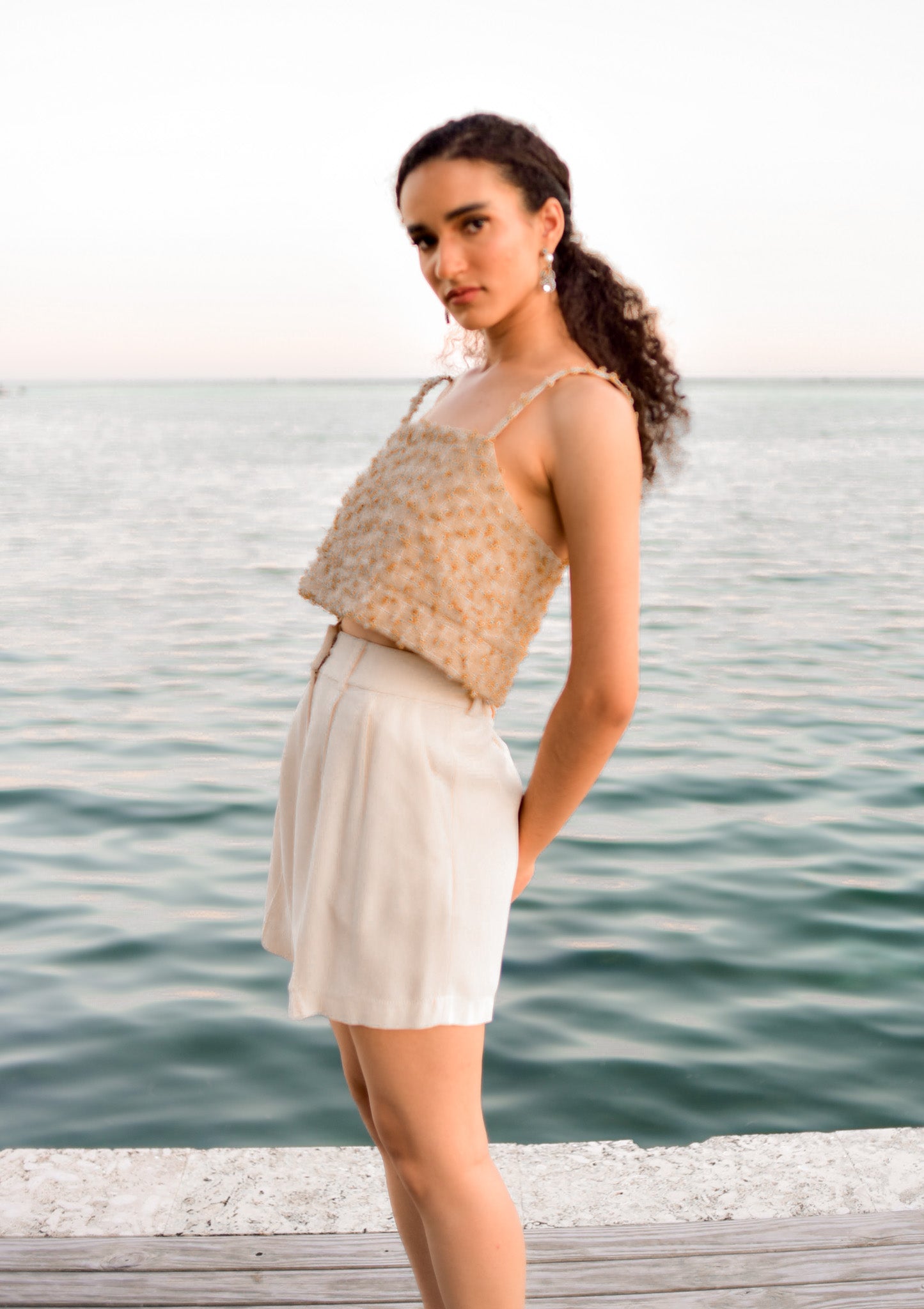 Golden Tweed Crop Top by hols.e