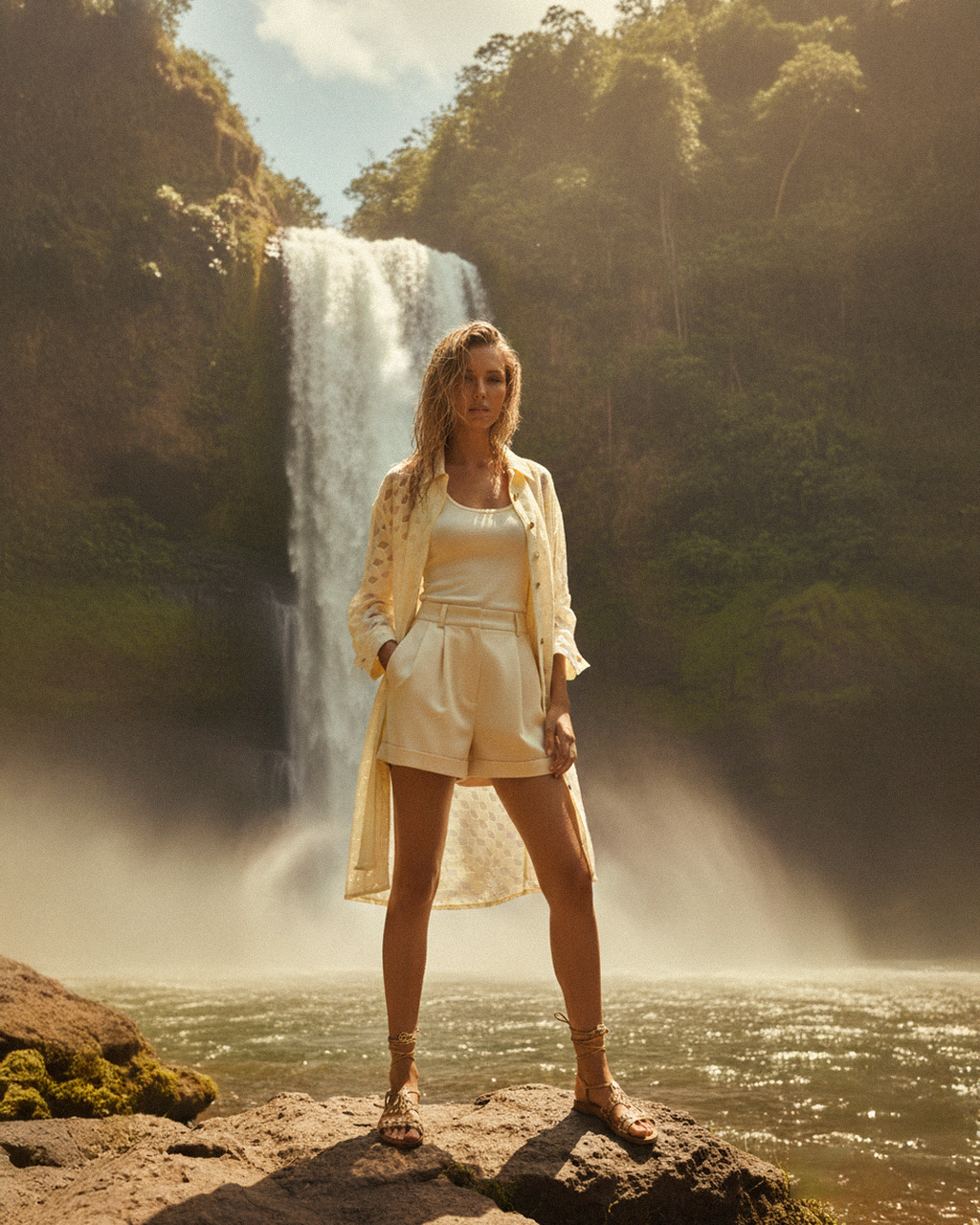 Yellow Geometric Blouson