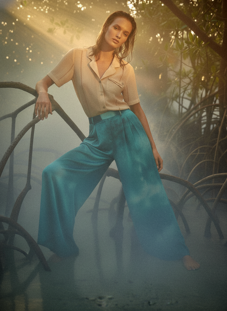 Larimar Pleated Pants