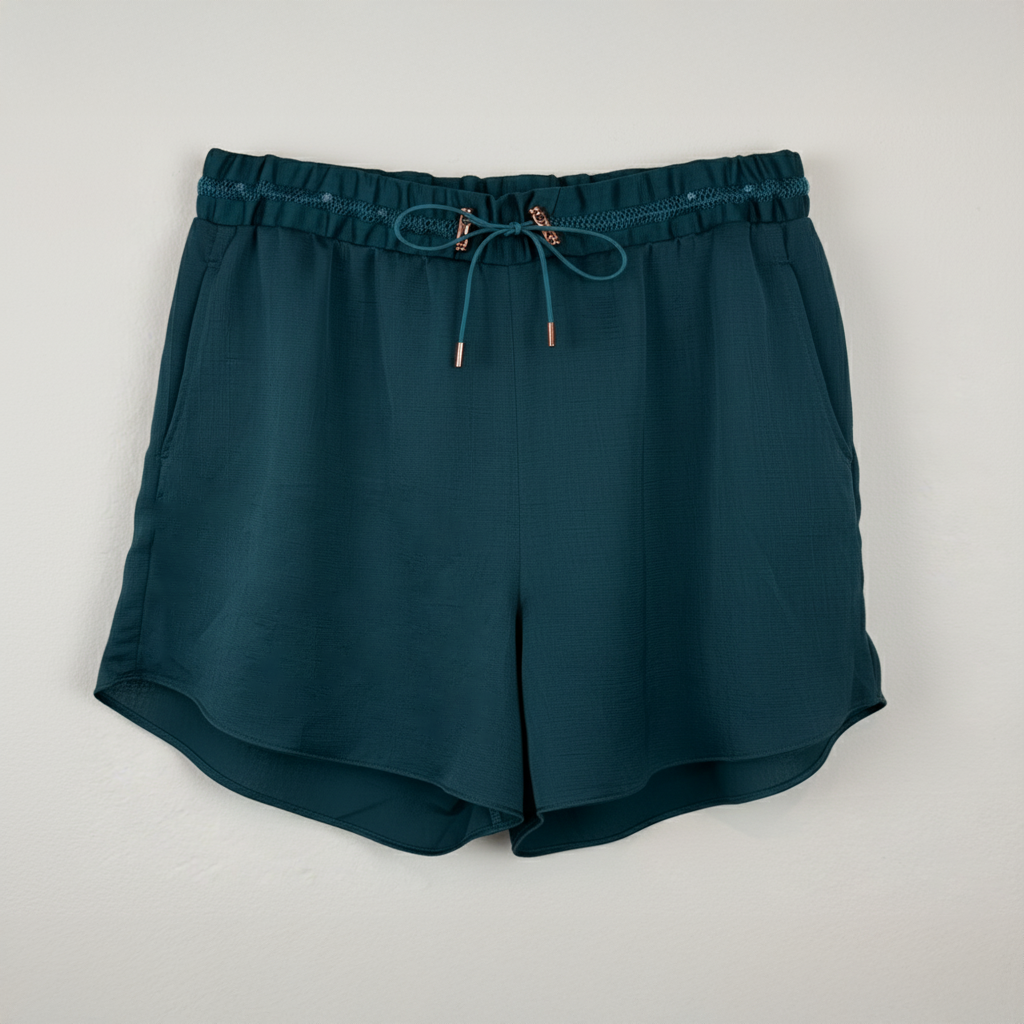 Silky Teal Shorts