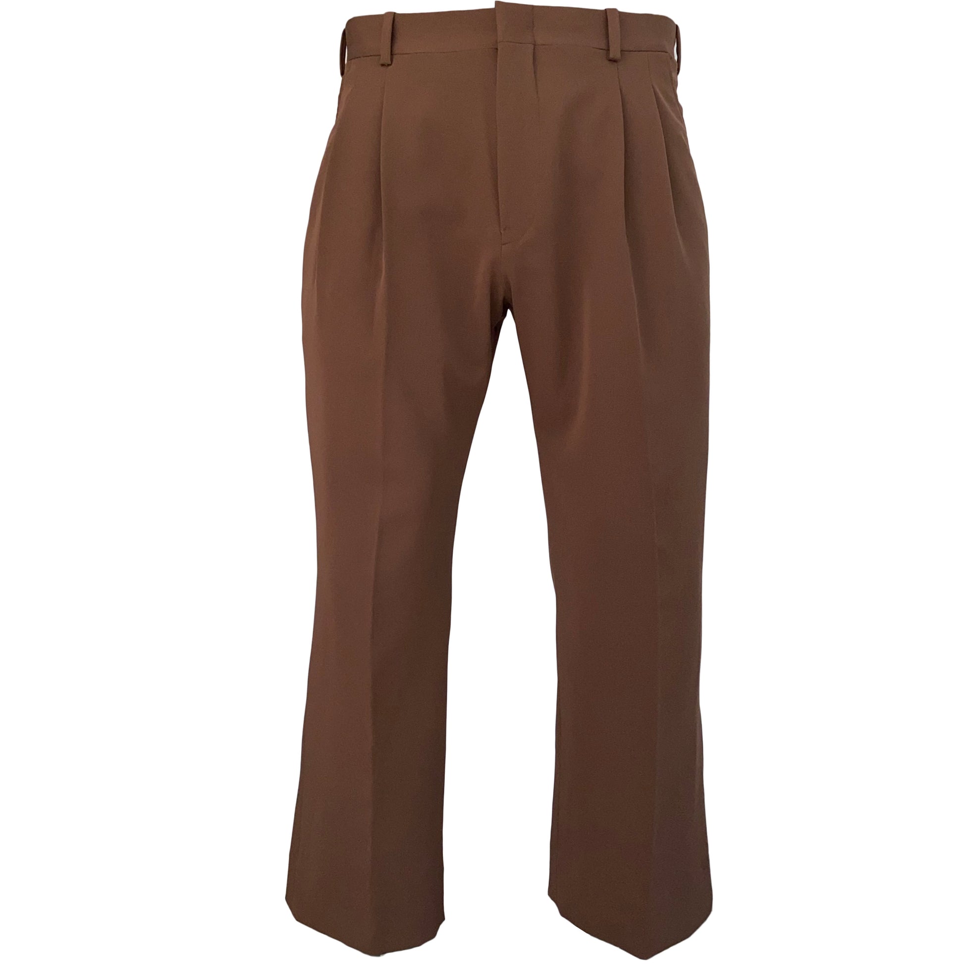 Brown Pleated Pants
