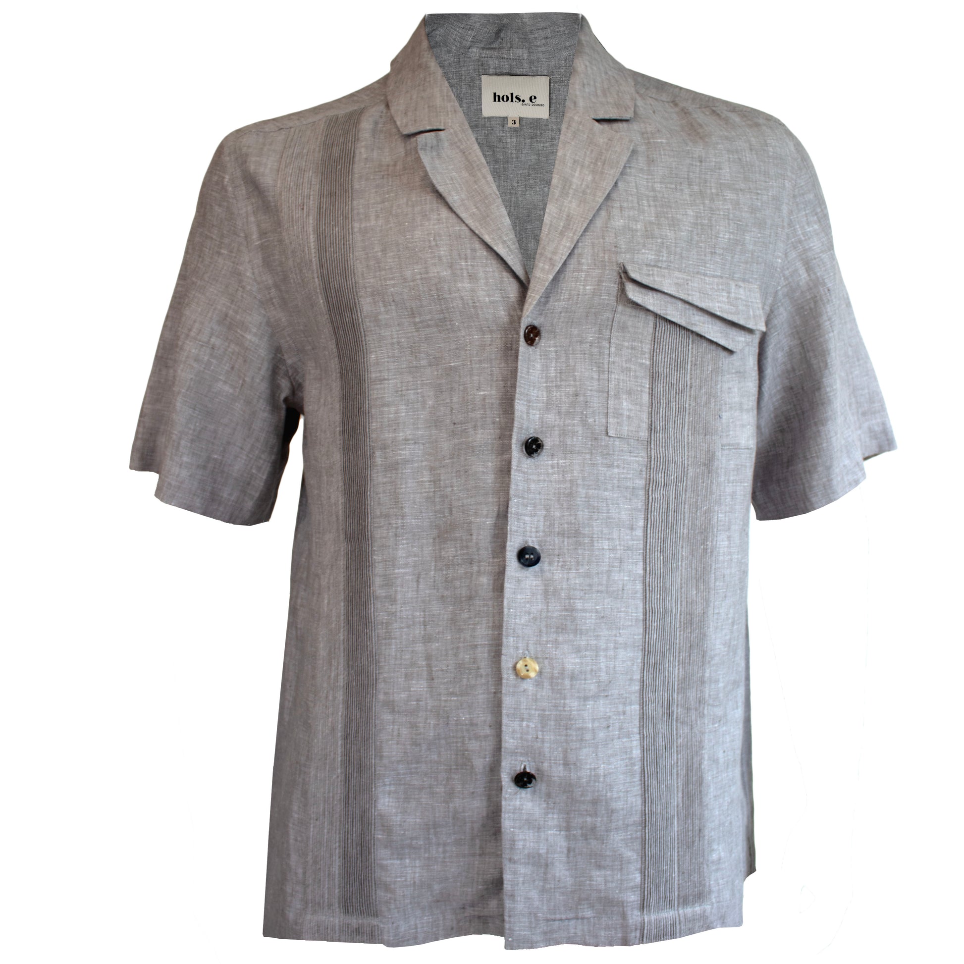 Gris Boyfriend Linen Shirt