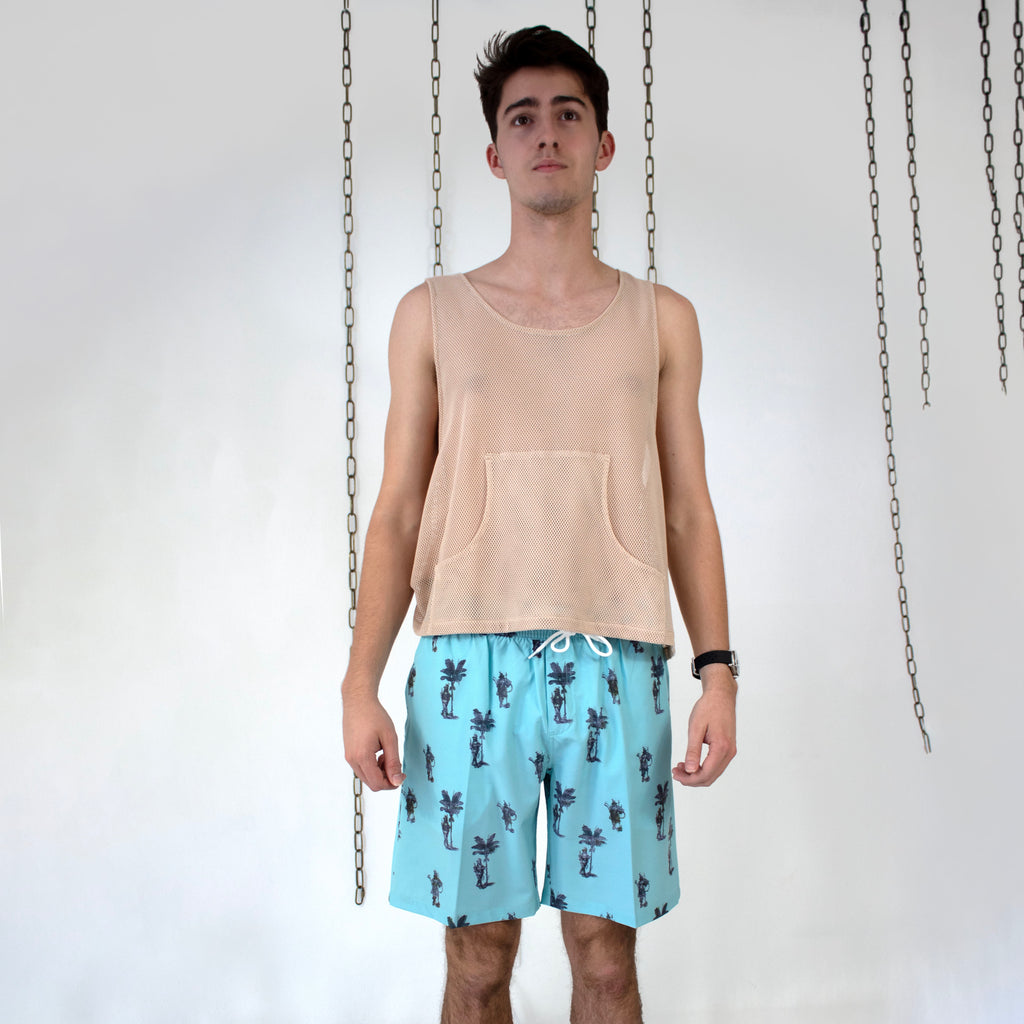 Turquoise Swim Trunks