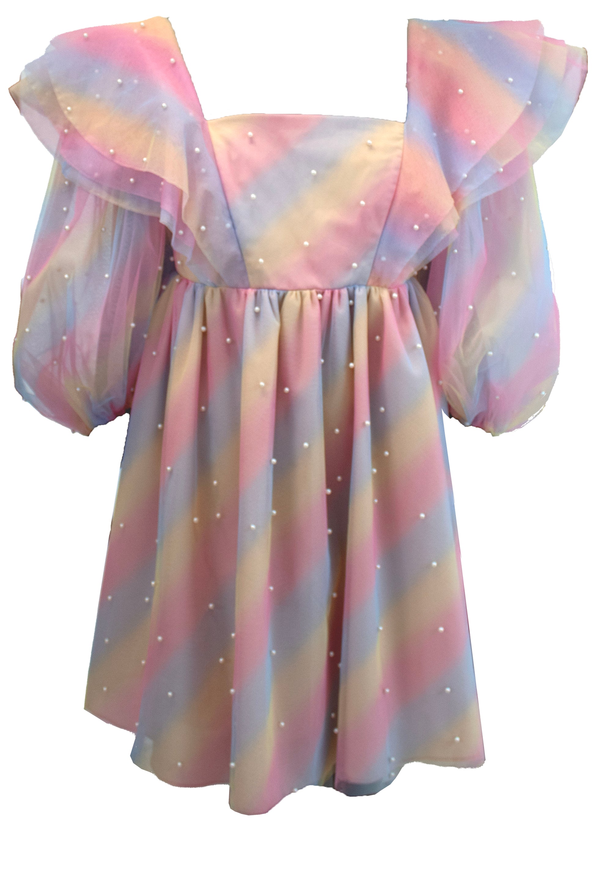 Rainbow Puff Dress