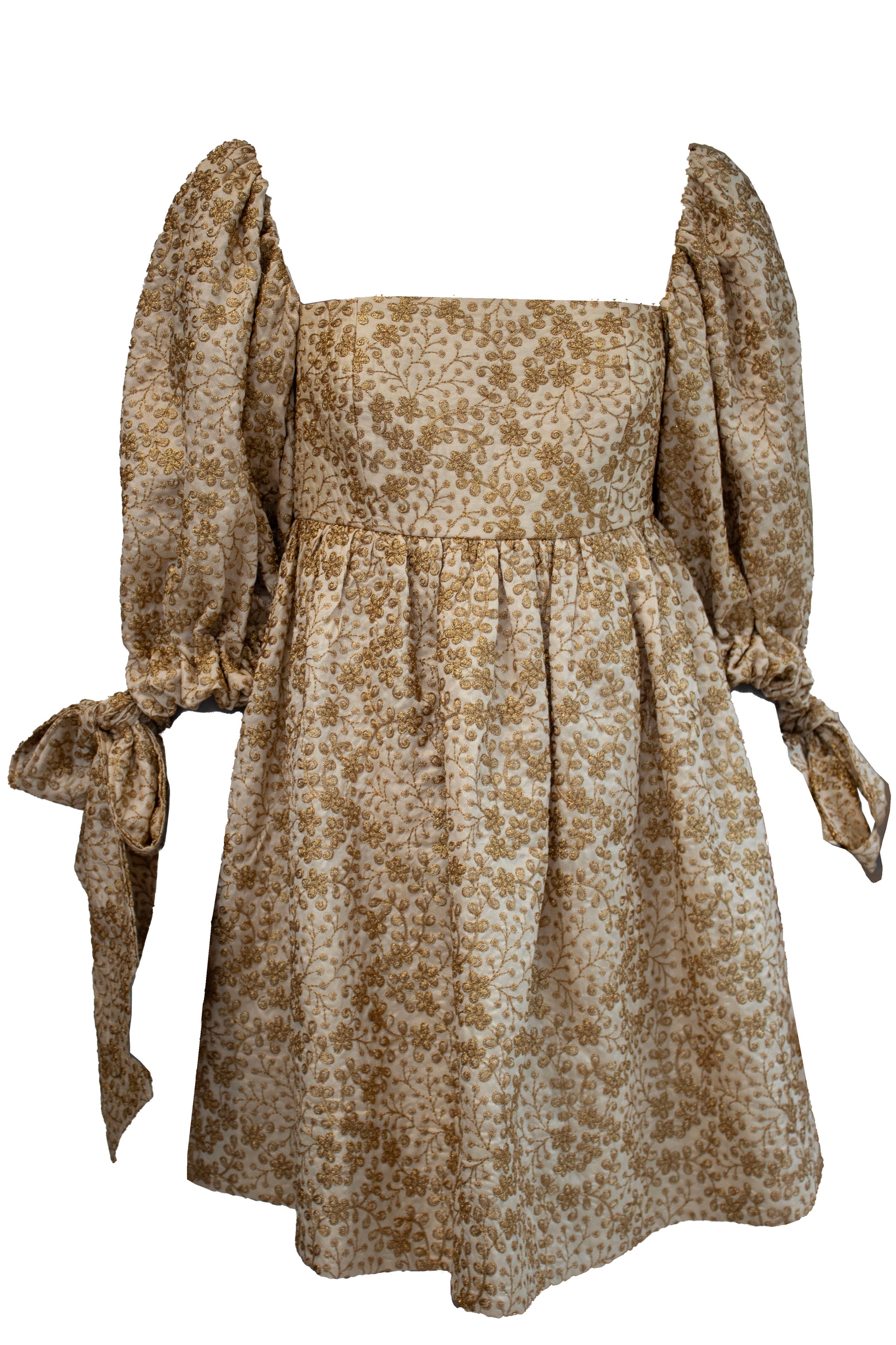 Gold Brocade Dress
