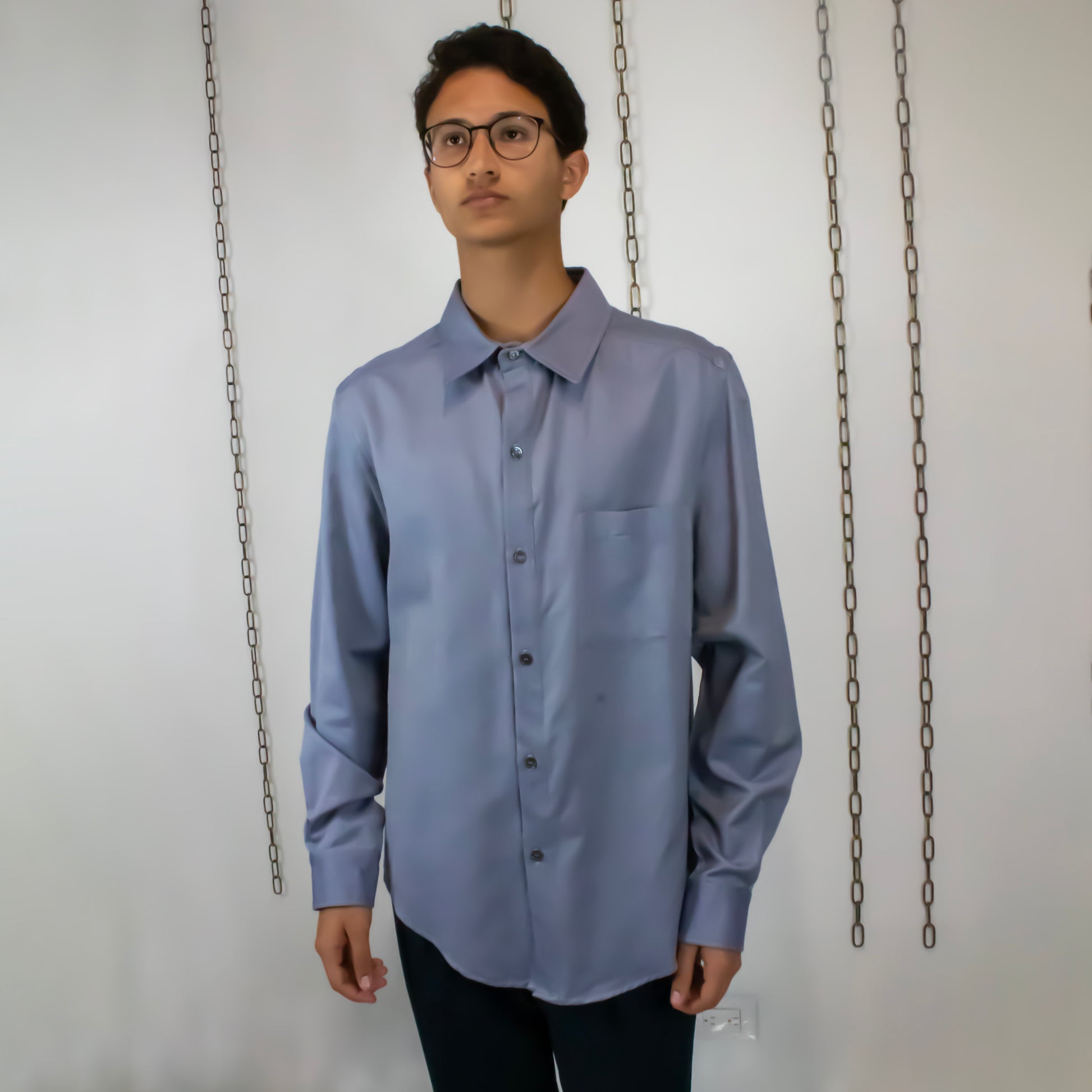 Blue Italian Twill Shirt