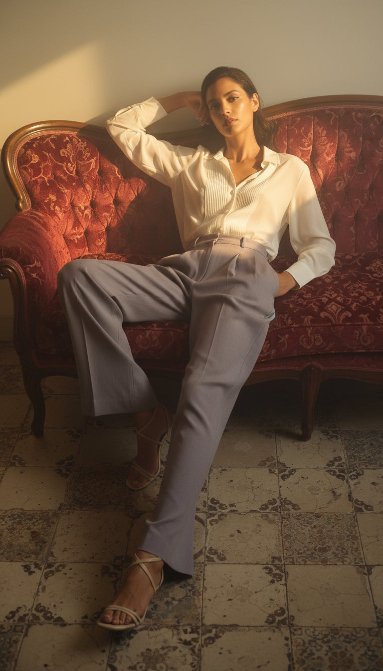 Lavender Pleated Pants