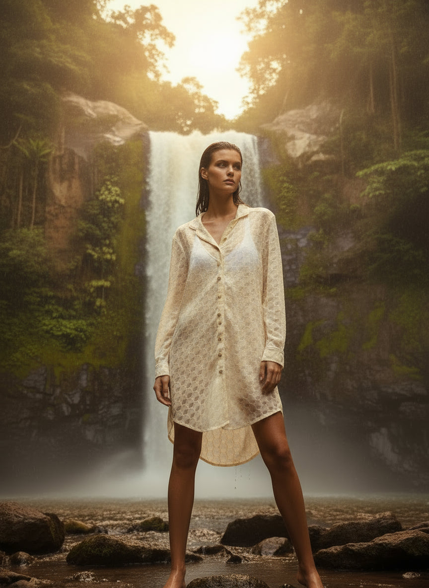 Yellow Geometric Blouson