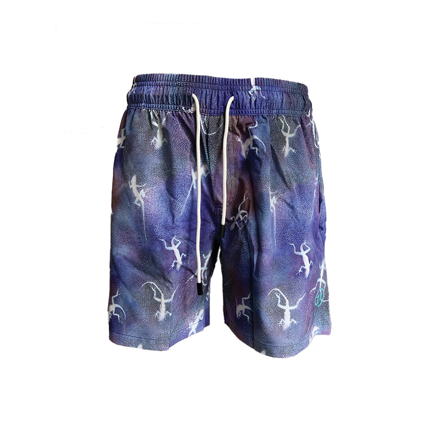 Blue Lizard Swim Trunks